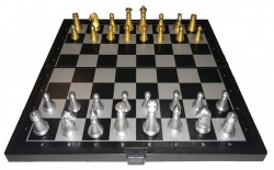 Шахматы магнитные пластиковые "золото-серебро" 36 см. (арт.4912-А)